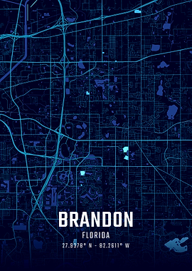 Brandon Florida Midnight City Map