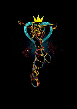 Sora with Keyblade and Heart Symbol