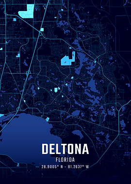 Deltona Florida Midnight City Map