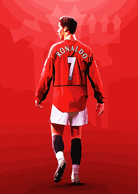 Cristiano Ronaldo in Manchester United Jersey