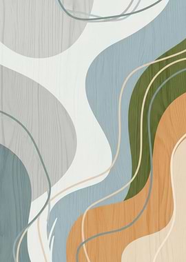 Abstract Wavy Wood Grain Pattern