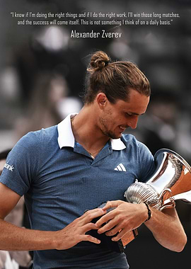 Alexander Zverev with Trophy