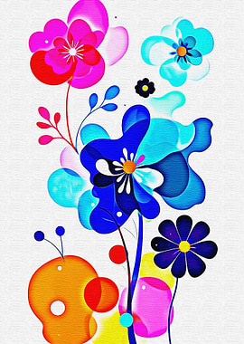 Fluid Psychedelic Flowers