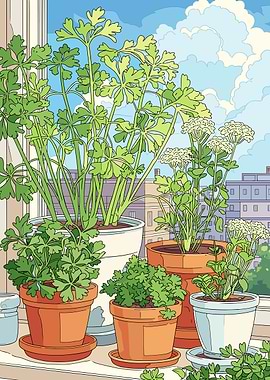 Herbs on a Balcony