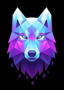 Geometric Wolf Head