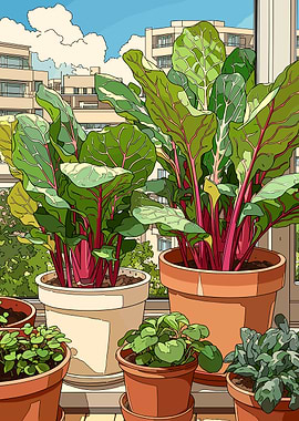 Balcony Garden with City View