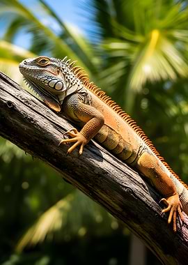 Iguana on a Branch