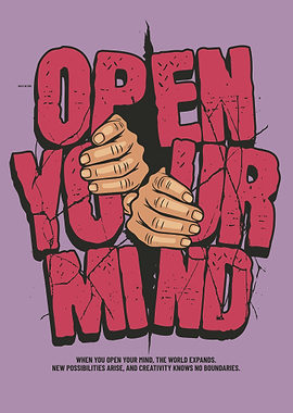 Open Your Mind Text Art