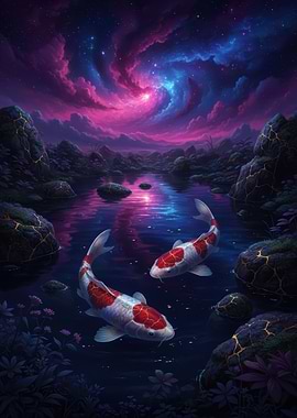 Cosmic Koi Fish Pond