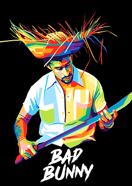Bad Bunny Pop Art