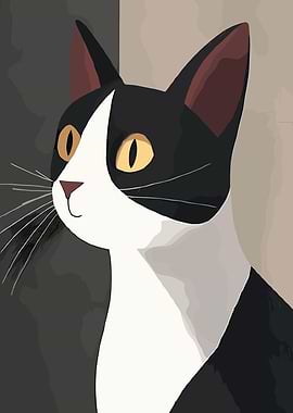 Tuxedo Cat Portrait