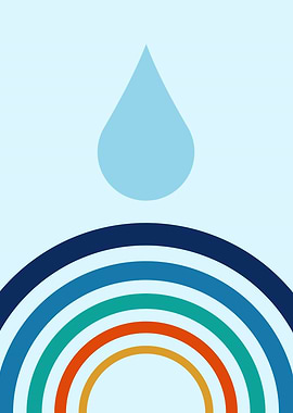 Water Drop and Rainbow