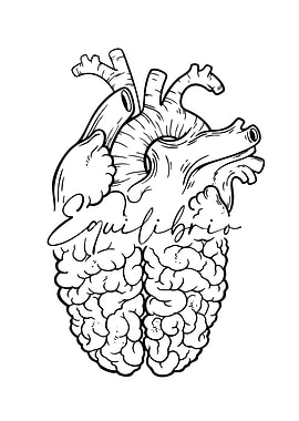 Heart and Brain with Text