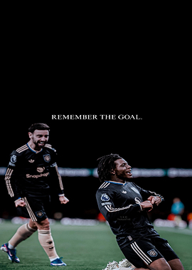 Soccer players celebrating a goal