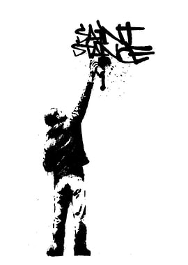 Graffiti Artist Spray Painting