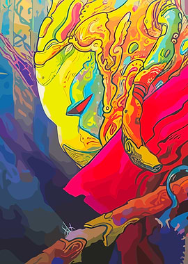 Vibrant Iron Man Portrait