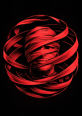 Mummy Wrapped in Red Ribbons