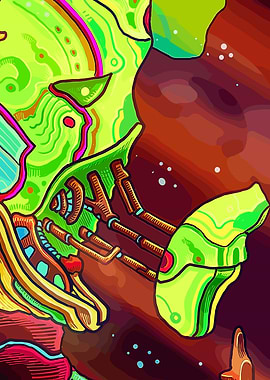 Abstract Sci-Fi Mechanical Creature