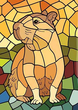 Stained Glass Capybara