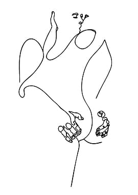Abstract Line Art of a Figure