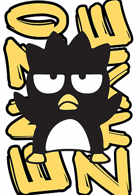 Badtz-Maru with Yellow Text