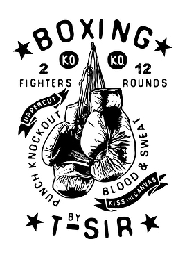 Boxing Gloves and Text Art