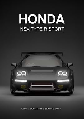 balck Honda NSX Sport Poster