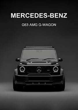 black Mercedes-Benz G63 AMG G-Wagon poster