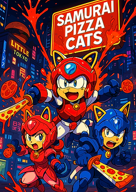 Samurai Pizza Cats in Little Tokyo