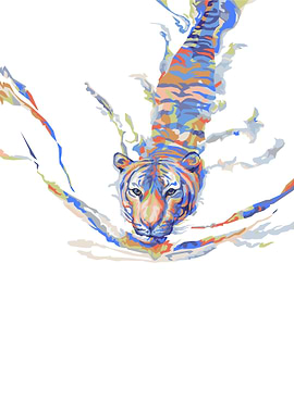 Colorful Tiger Illustration