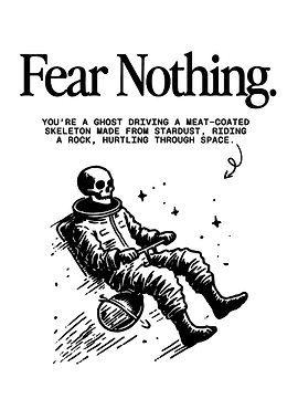 Skeleton Astronaut in Space