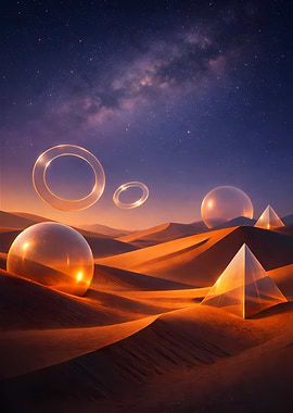 Ethereal Geometric Desert