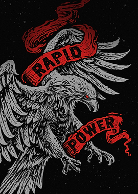 Eagle with Red Ribbons