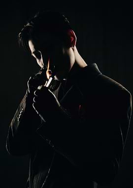 bambam lighting a cigarette