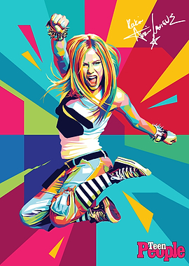 Avril Lavigne Pop Art Portrait
