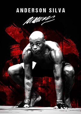 Anderson Silva MMA Fighter Poster