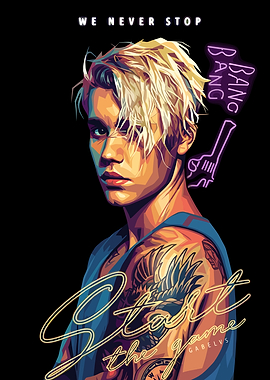 Justin Bieber Pop Art Portrait