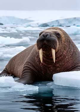 Walrus on Ice Floe