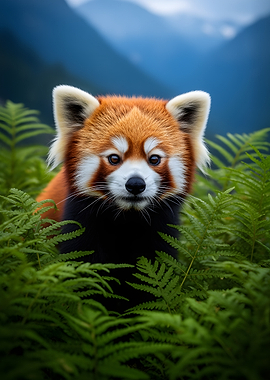 Red Panda in Ferns
