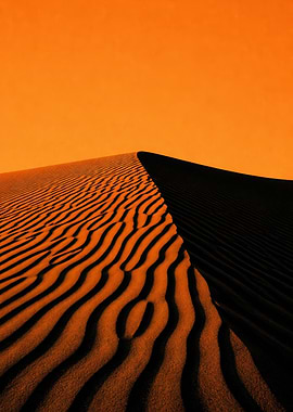 Desert Sand Dunes at Sunset