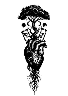 Tree of Life Heart Tattoo Design
