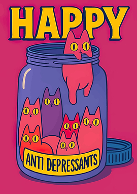 Cats in a Jar of Antidepressants