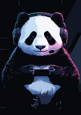 Panda Gamer Art
