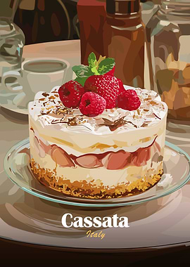 Cassata Cake with Berries