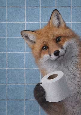 Fox Holding Toilet Paper