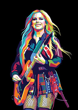 Avril Lavigne Pop Art Portrait