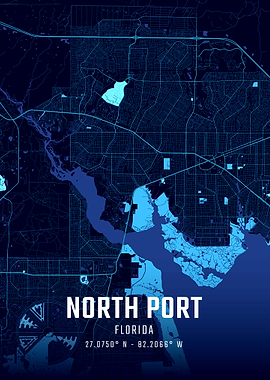 North Port Florida Midnight City Map