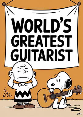Peanuts Charlie Brown and Snoopy Guitar