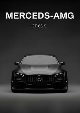black Mercedes-AMG GT 63 S poster