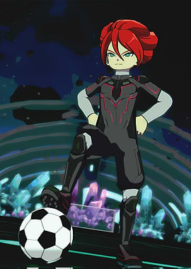 Anime Soccer Player with Soccer Ball